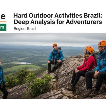 Camping gear set against a rugged Brazilian mountain landscape.