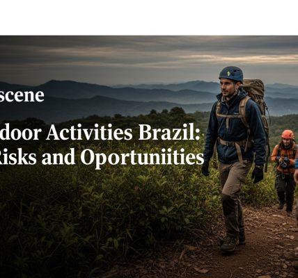 Brazilian adventurers trekking in challenging terrain with camping gear.