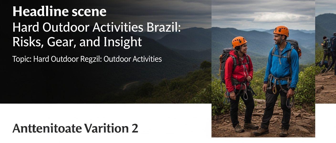 Trail in Brazilian backcountry with rugged terrain and campers at sunrise