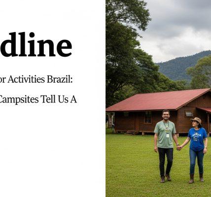 Brazilian campers enjoying a safe, sustainable camping site in a forested area