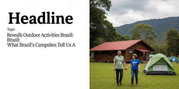Brazilian campers enjoying a safe, sustainable camping site in a forested area