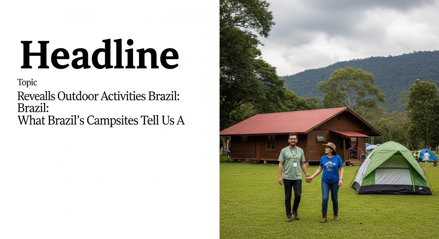 Brazilian campers enjoying a safe, sustainable camping site in a forested area