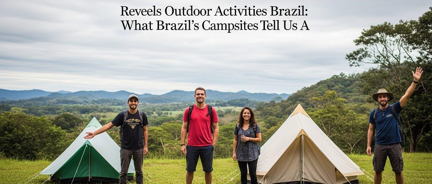 Brazilian campers enjoying a safe, sustainable camping site in a forested area