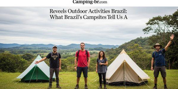 Brazilian campers enjoying a safe, sustainable camping site in a forested area