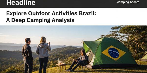 Dusk campsite in Brazil with tents by a river and dense jungle backdrop