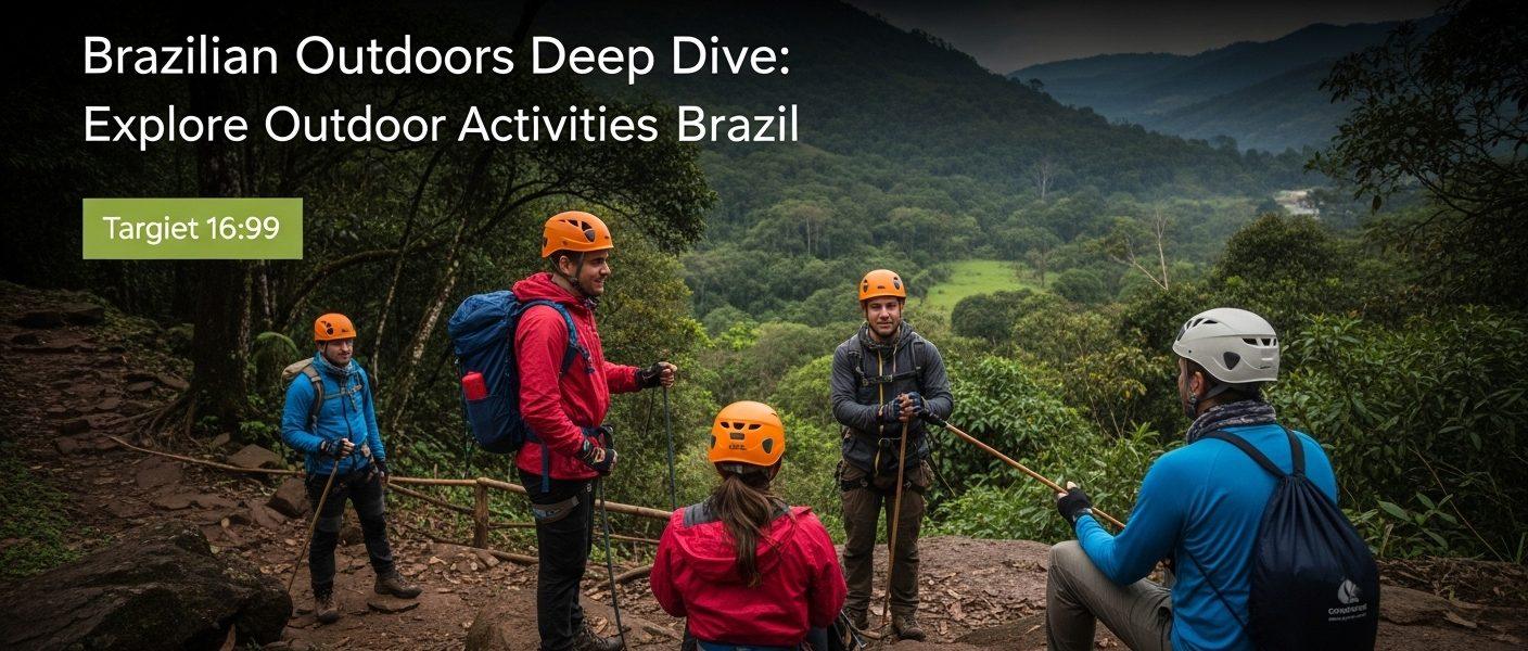 Campers setting up tents by a river in a Brazilian forest
