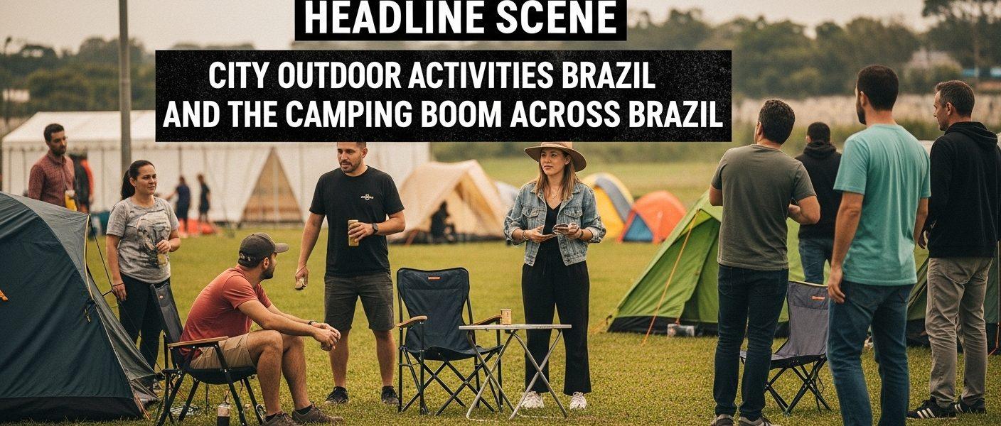 Campers near a forested river in Brazil's interior