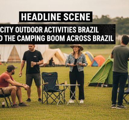 Campers near a forested river in Brazil's interior