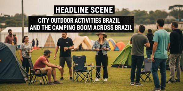 Campers near a forested river in Brazil's interior