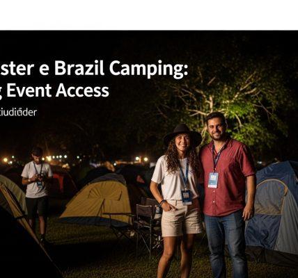 Camping group near a venue with Ticketmaster signage