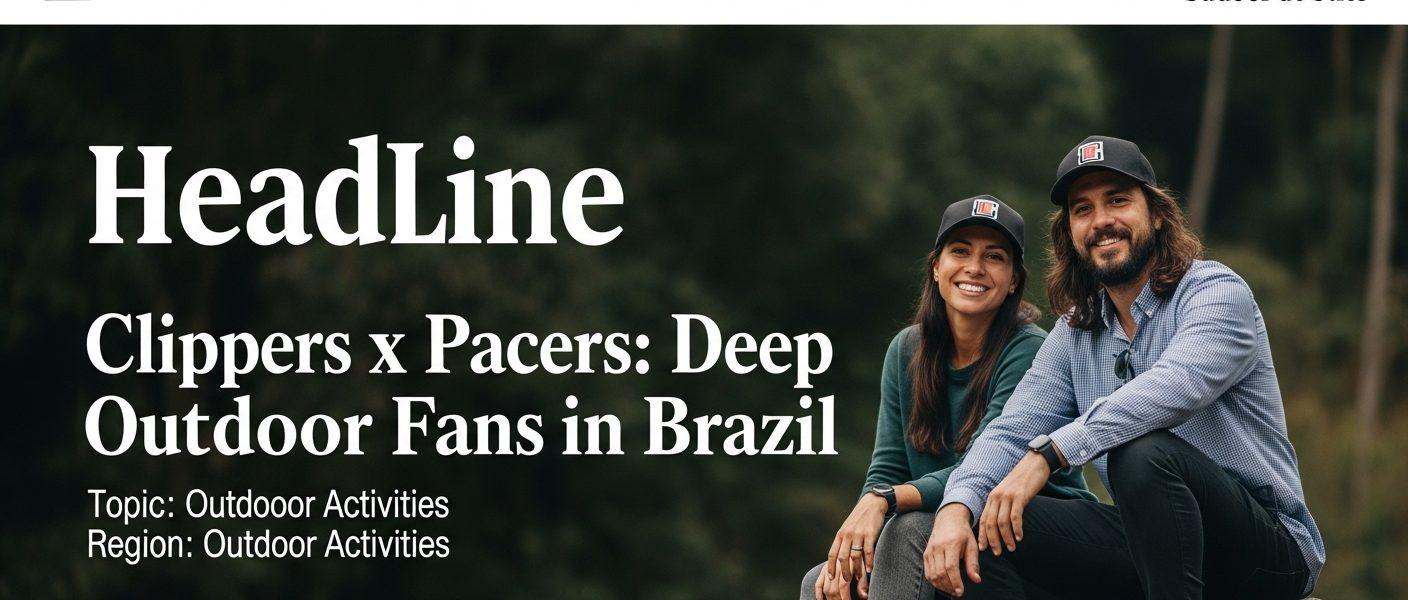 Outdoor camping viewing setup for Clippers x Pacers game in Brazil