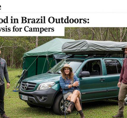 Desert campsite at dusk with Al Kholood branding and campfires