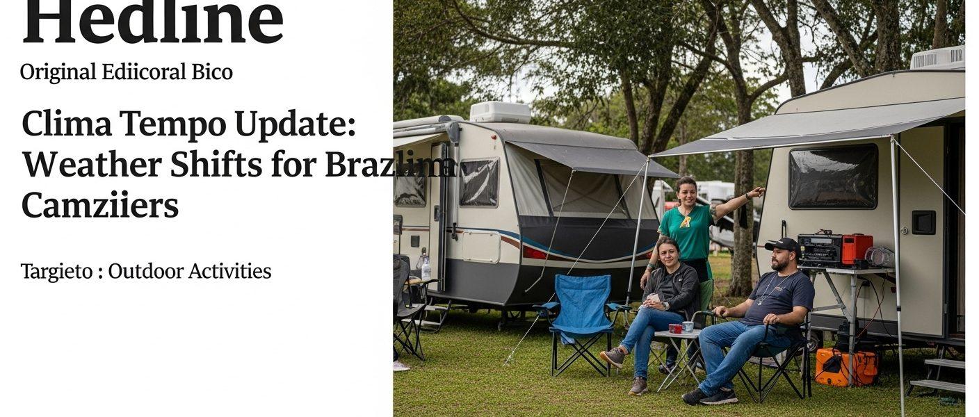 Campsite in Brazil with cooler dawn temperatures and mist, illustrating shifting clima tempo for campers.