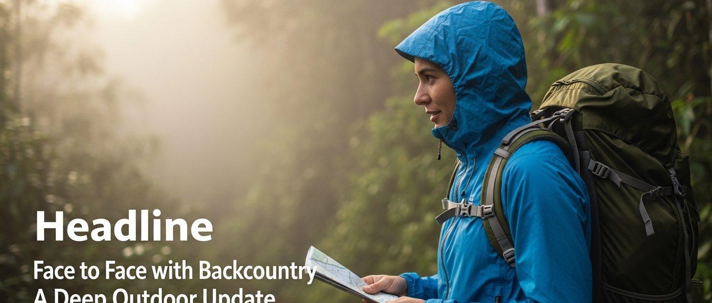Brazilian hiker on a rainforest trail at dawn in dense vegetation