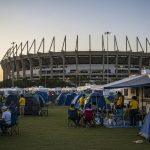 Camping near a Brazilian stadium during Copa do Brasil season